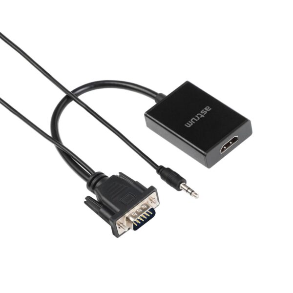 DA510 VGA Male to HDMI Female + Audio Adapter