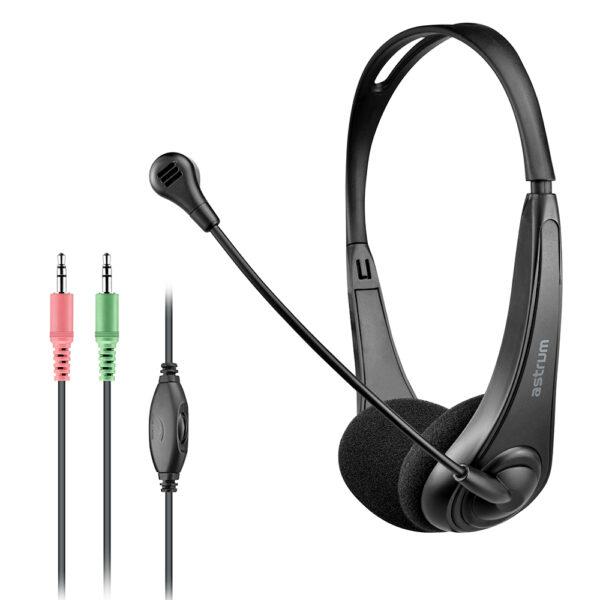 HS115 On-ear Wired Stereo Headset with Flex Mic