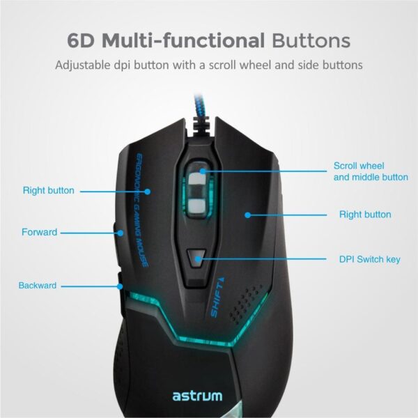 6B Wired Gaming USB Mouse - MG210