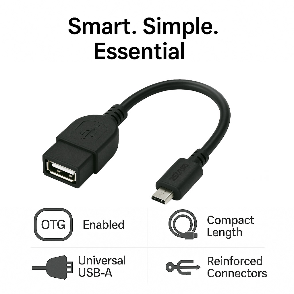 OD020 Micro USB Male to USB Female OTG Cable
