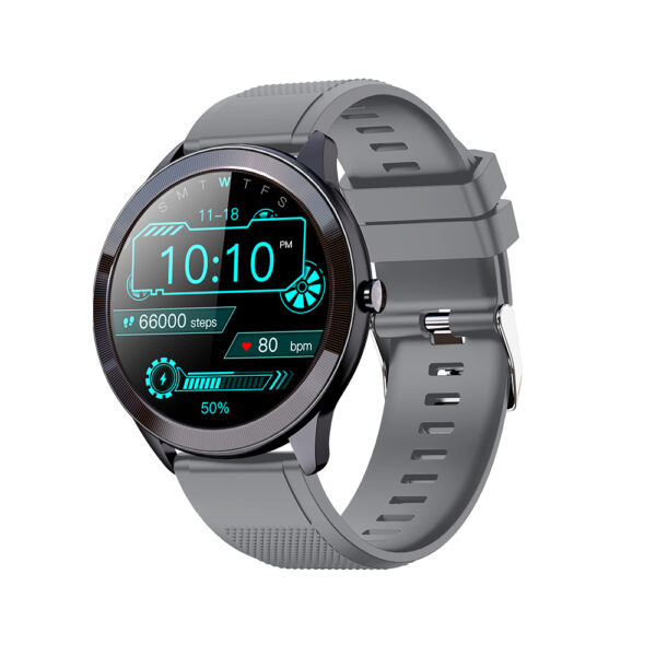 SN93 IP68 Sports Round Metal Smart Watch - Grey