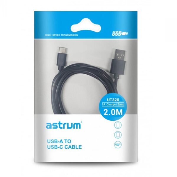 UT320 USB 2.0 to USB-C Charge & Sync 2.0m Cable