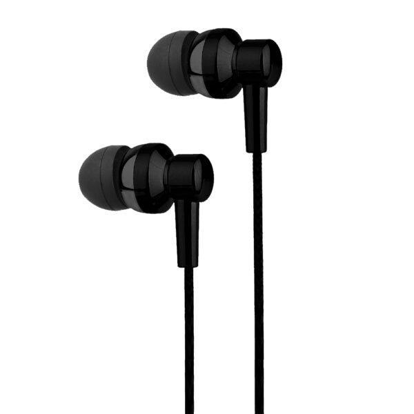 EB250 Electro Painted Stereo Earphones with Mic - Black