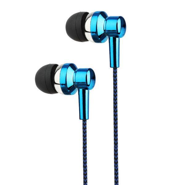 EB250 Electro Painted Stereo Earphones with Mic - Blue