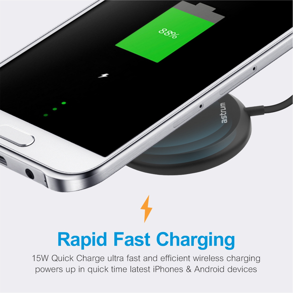 CW500 15W Magnetic Slim Wireless Charging Pad - Silver