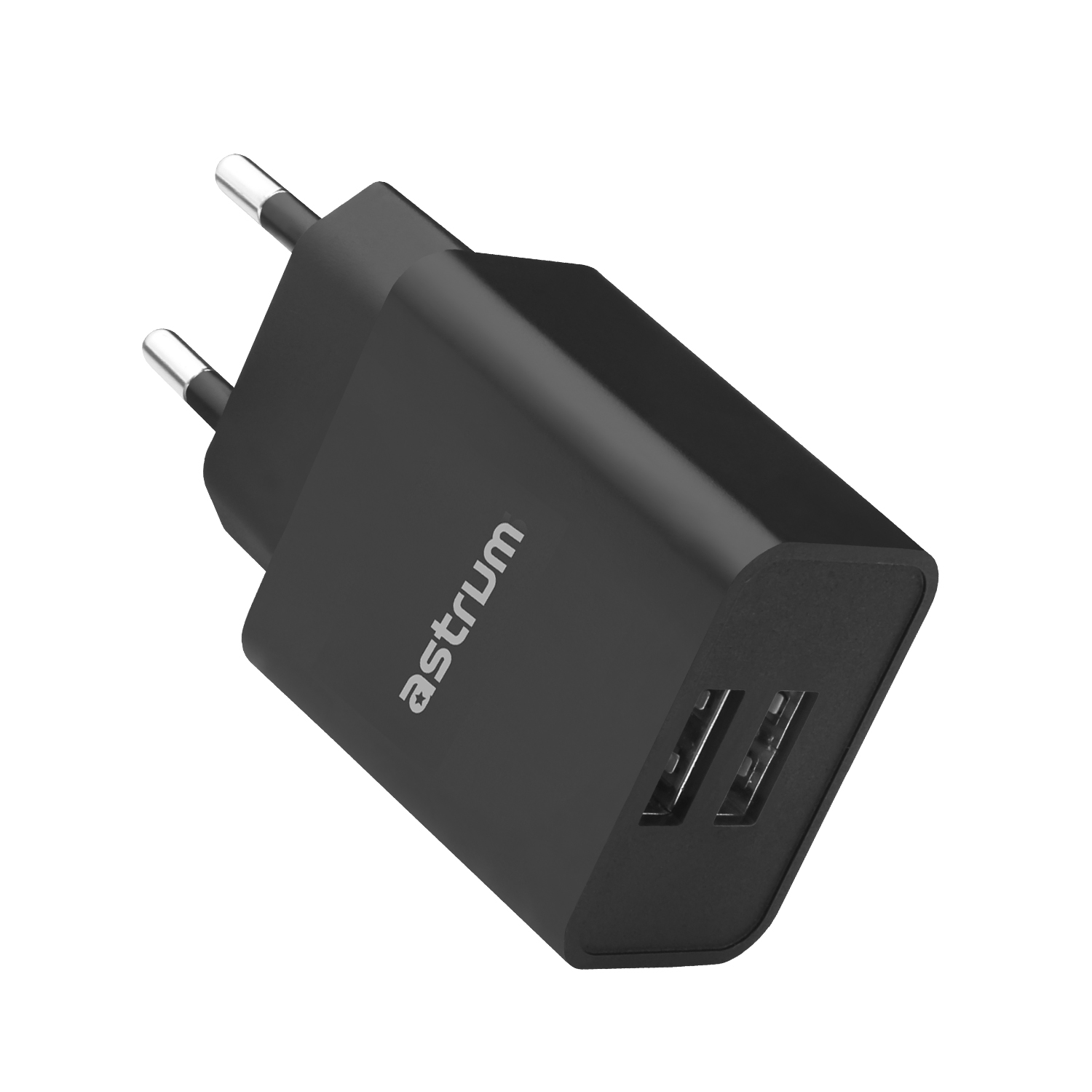 Pro Dual U24 12W Dual USB Travel Wall Charger - Black