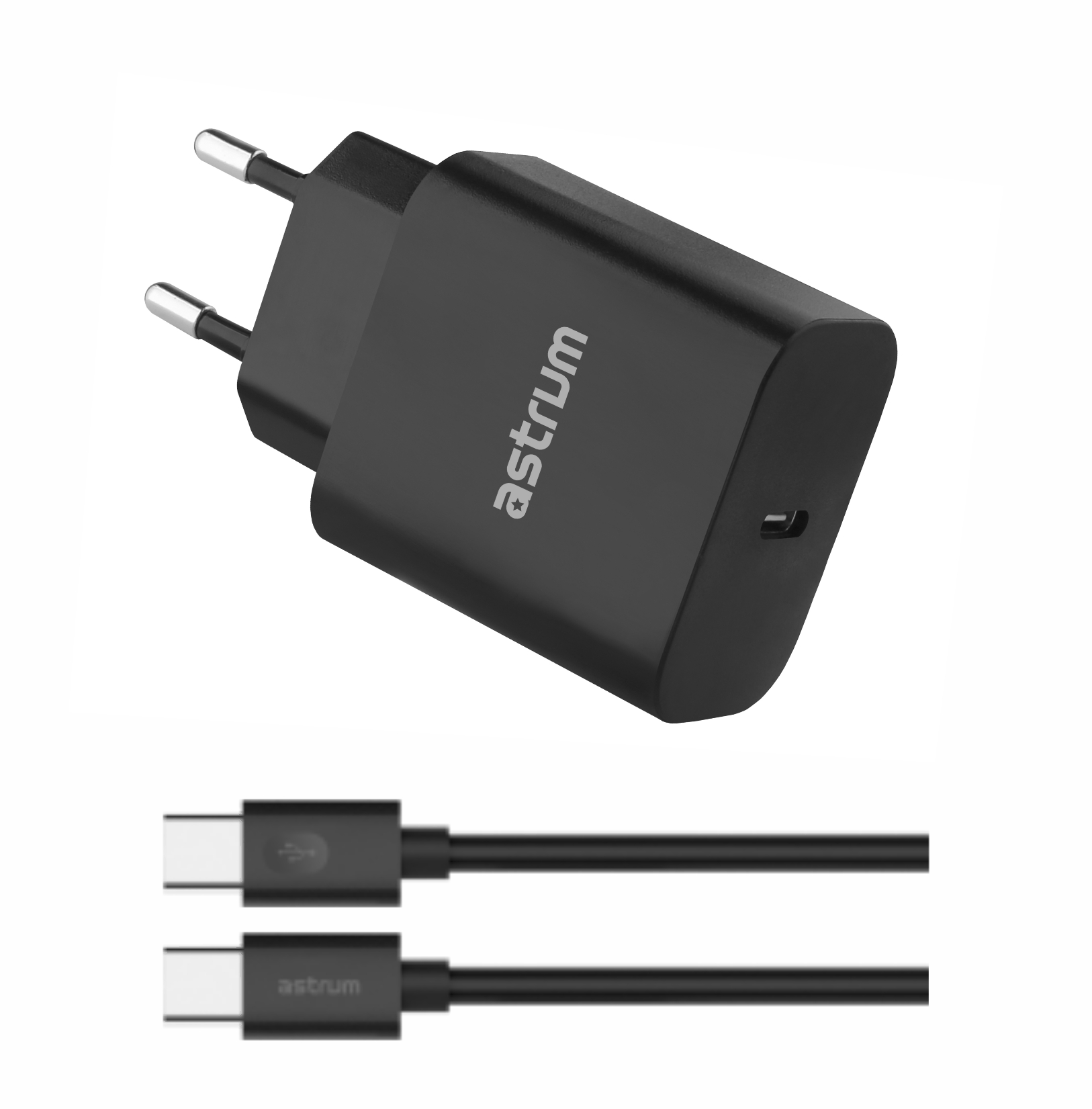 Pro PD20 USB-C PD20W Travel Wall Charger + USB-C Cable - Black