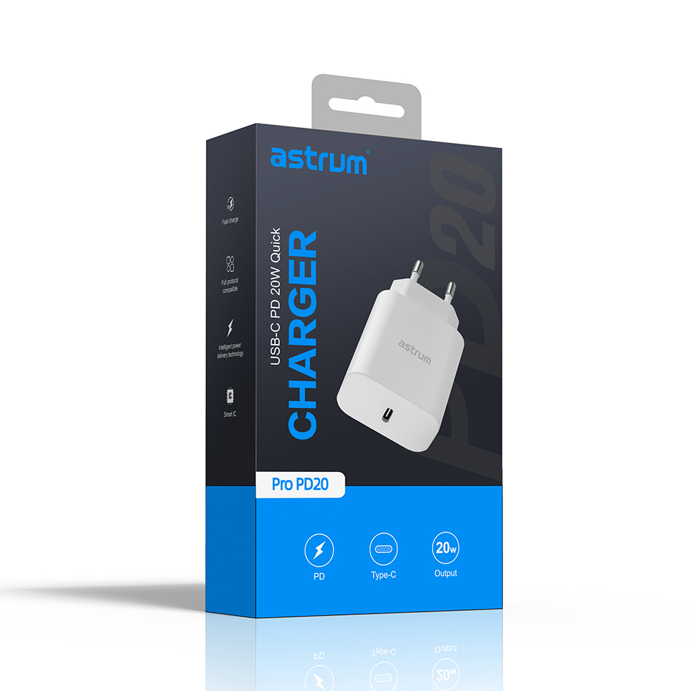 Pro PD20 USB-C PD20W Travel Wall Charger - White