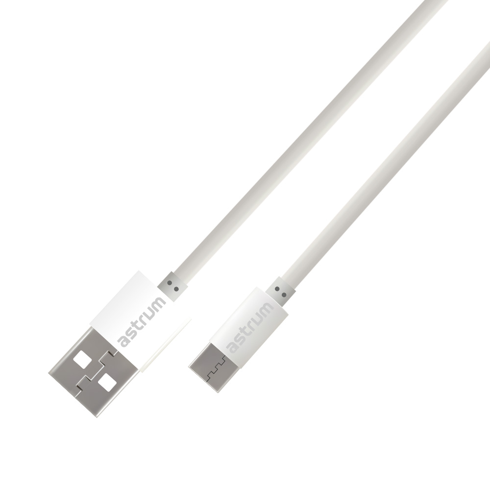 Verve UC20 2A USB-A to USB-C Charge & Sync 1.0m Cable - White
