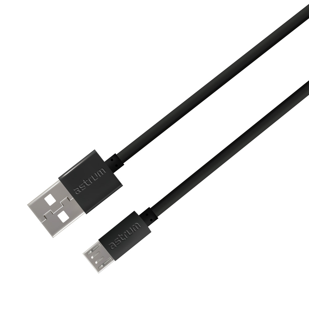 Verve UM20 2A USB-A to Micro USB Charge & Sync 1.0m Cable - Black