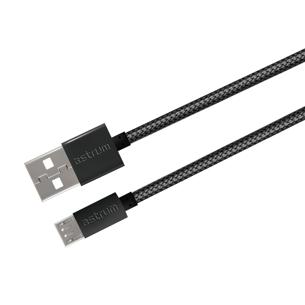 Verve UM30 2A USB-A to Micro USB Charge & Sync Braided Cable - Black