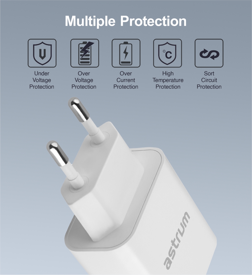 Pro PD20 USB-C PD20W Travel Wall Charger + USB-C Cable - White