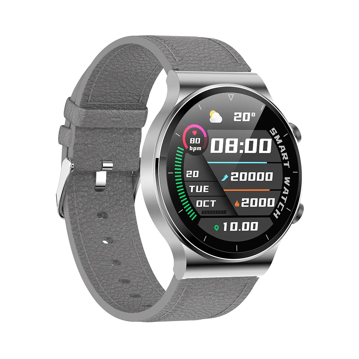 G52 Bluetooth Calling IP67 Sports Metal Smart Watch - Grey