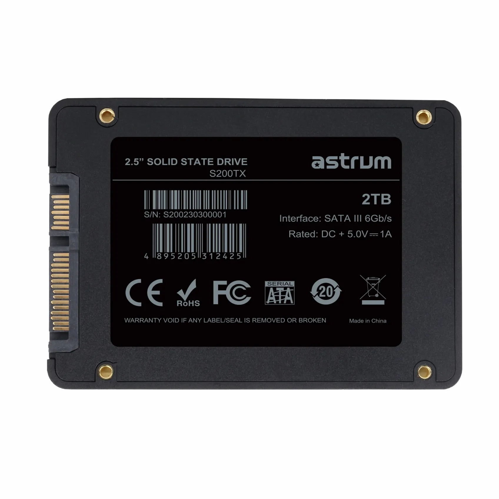 S200TX 2TB 2.5" SATA3 SSD DRIVE 529/520M