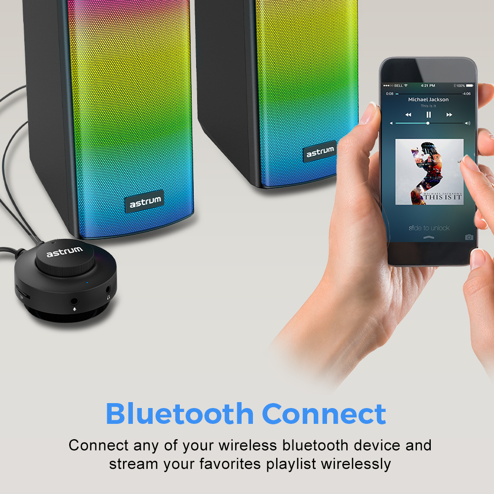 USB Plug & Play 3-in-1 Speakers, Bluetooth TF, Aux and Mic in - SU030