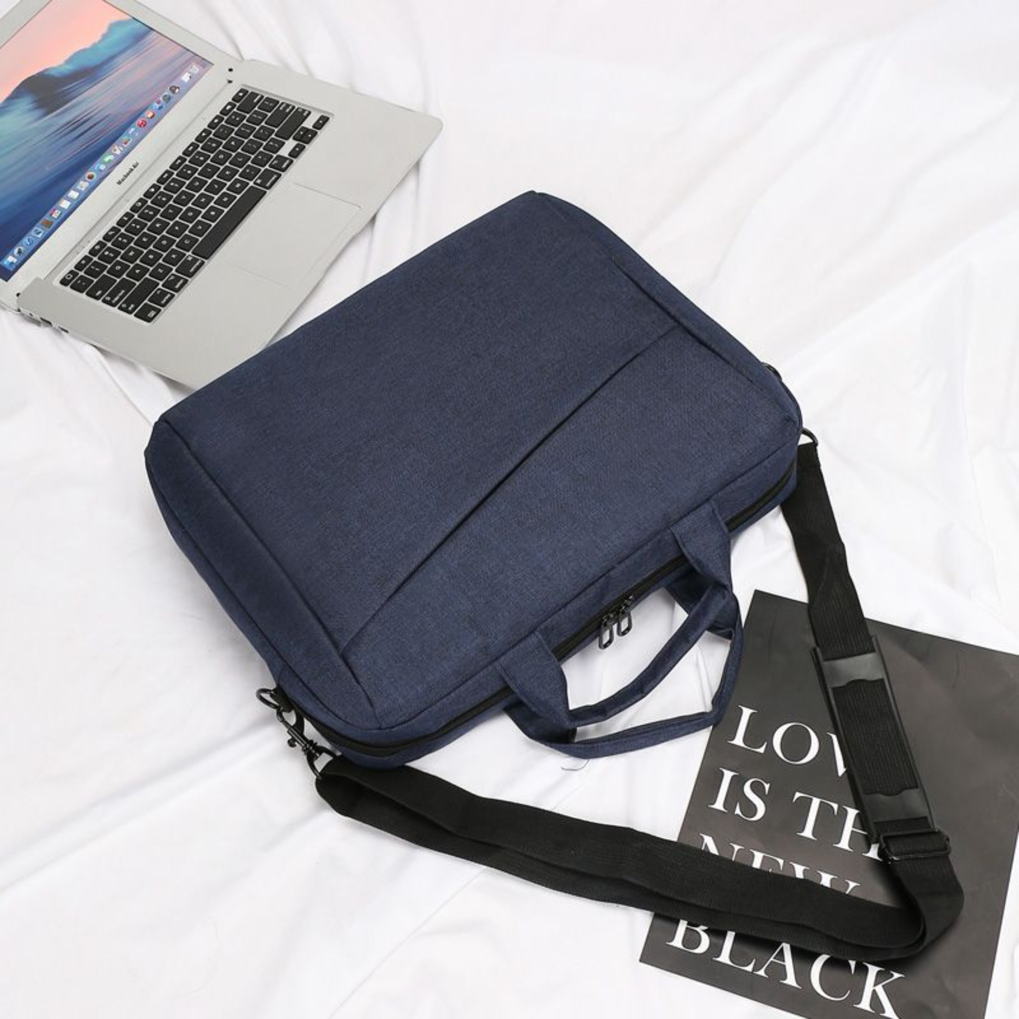 LB100 15" Oxford Laptop Shoulder Sling Bag - Blue