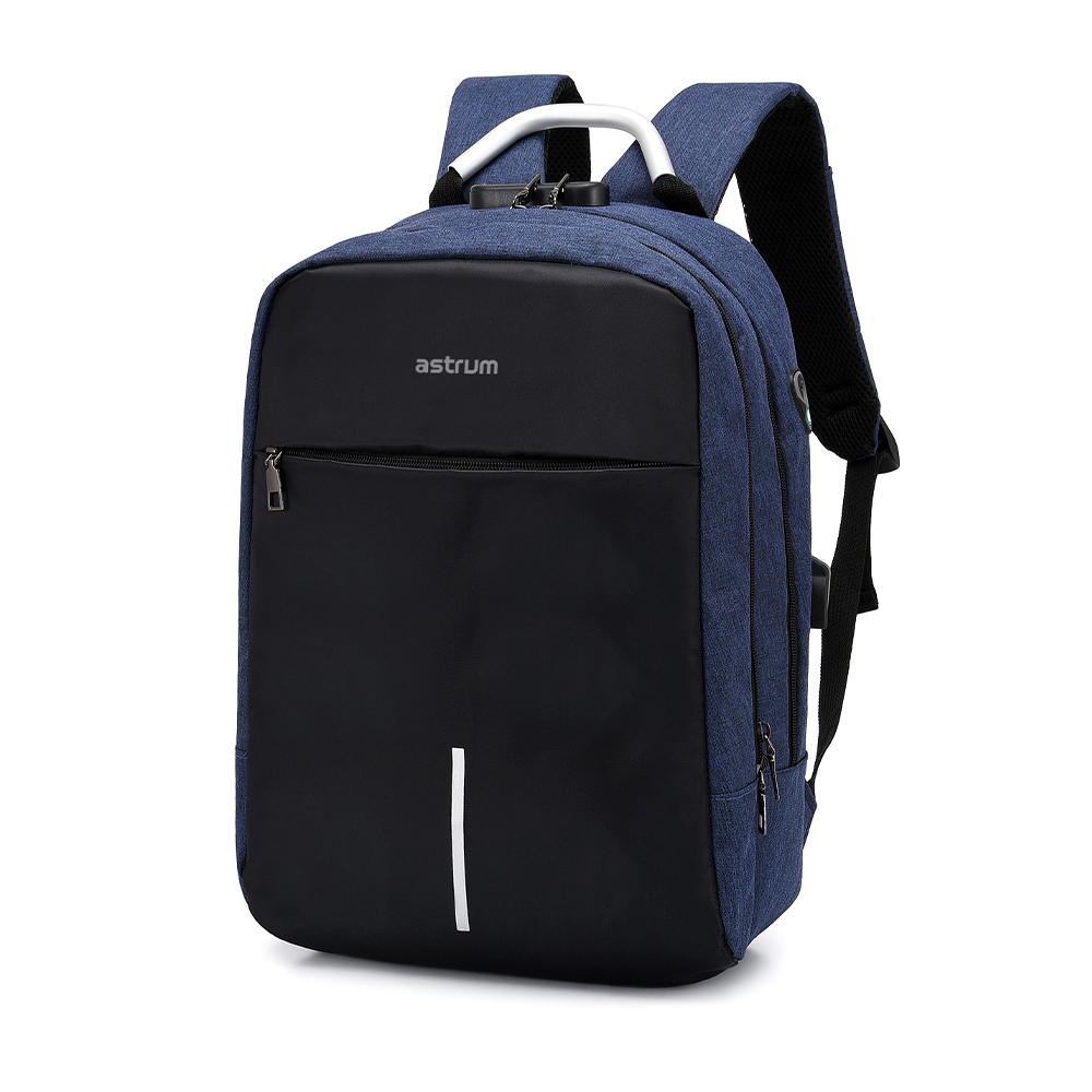 LB220 BACKPACK OXFORD 300D 15" BLUE/BLAC