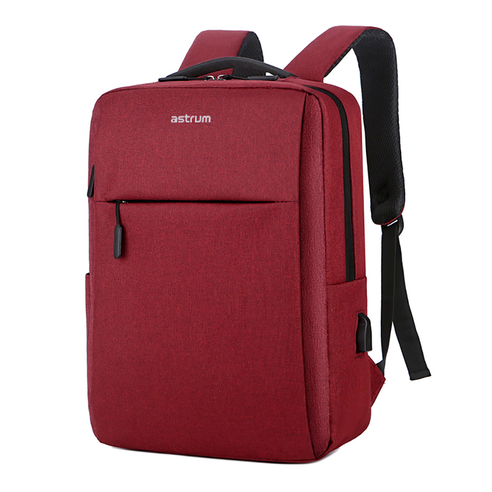 Backpack Travel Bag 15" USB Port and Multi-Pocket Design Red - LB200