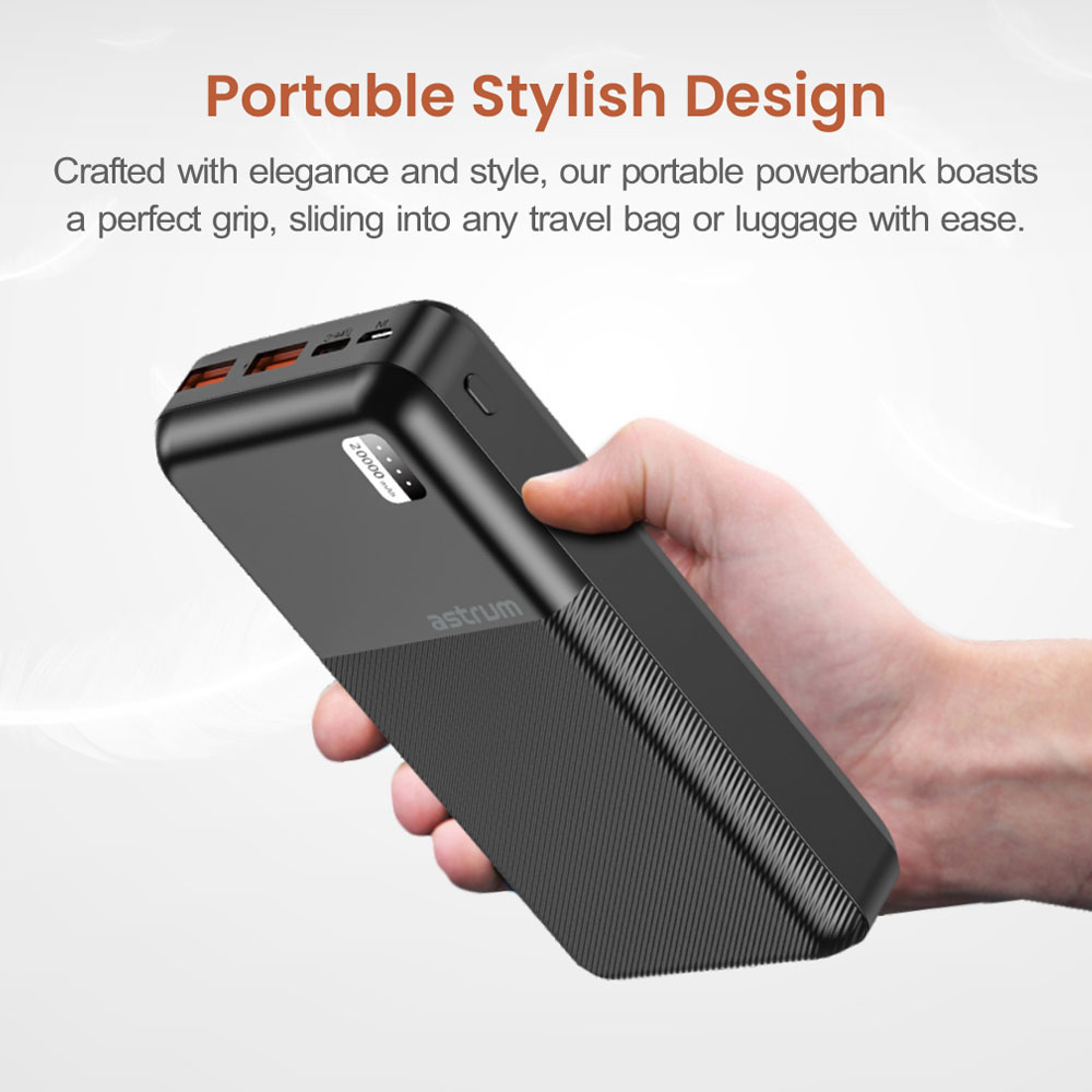 PB205 Dual USB Ultra Slim Fast Charge Power Bank 20000mAh 2.1A