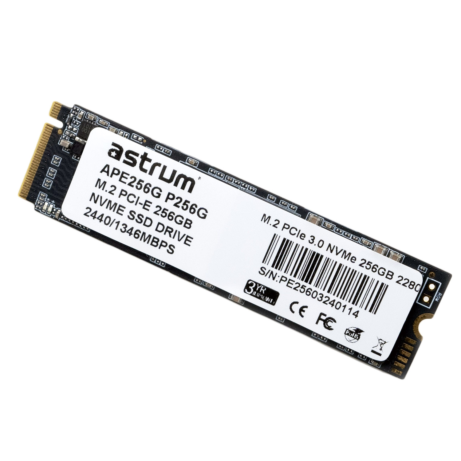 P256G 256GB PCIE-3.0 M.2 NVME SMI SSD