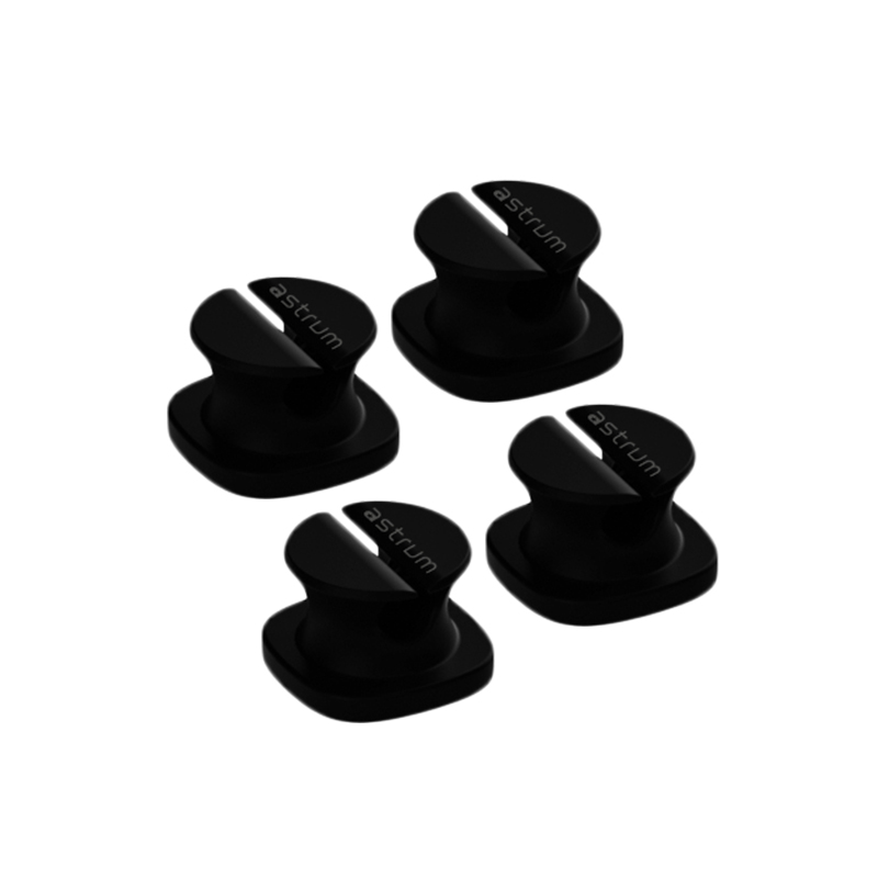 CO060 Mini Cable Organizer Clips – 4 Piece Set for Cable Management-Black