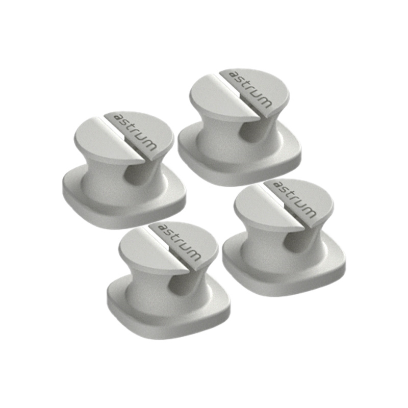 CO060 Mini Cable Organizer Clips – 4 Piece Set for Cable Management-White