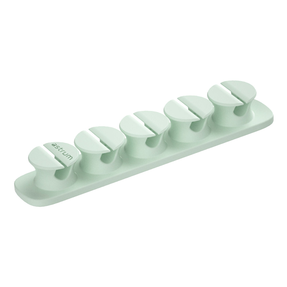 Astrum CO110 Cable Organizer Clips – 5 Bays, 4 Storage Compartments-GREEN