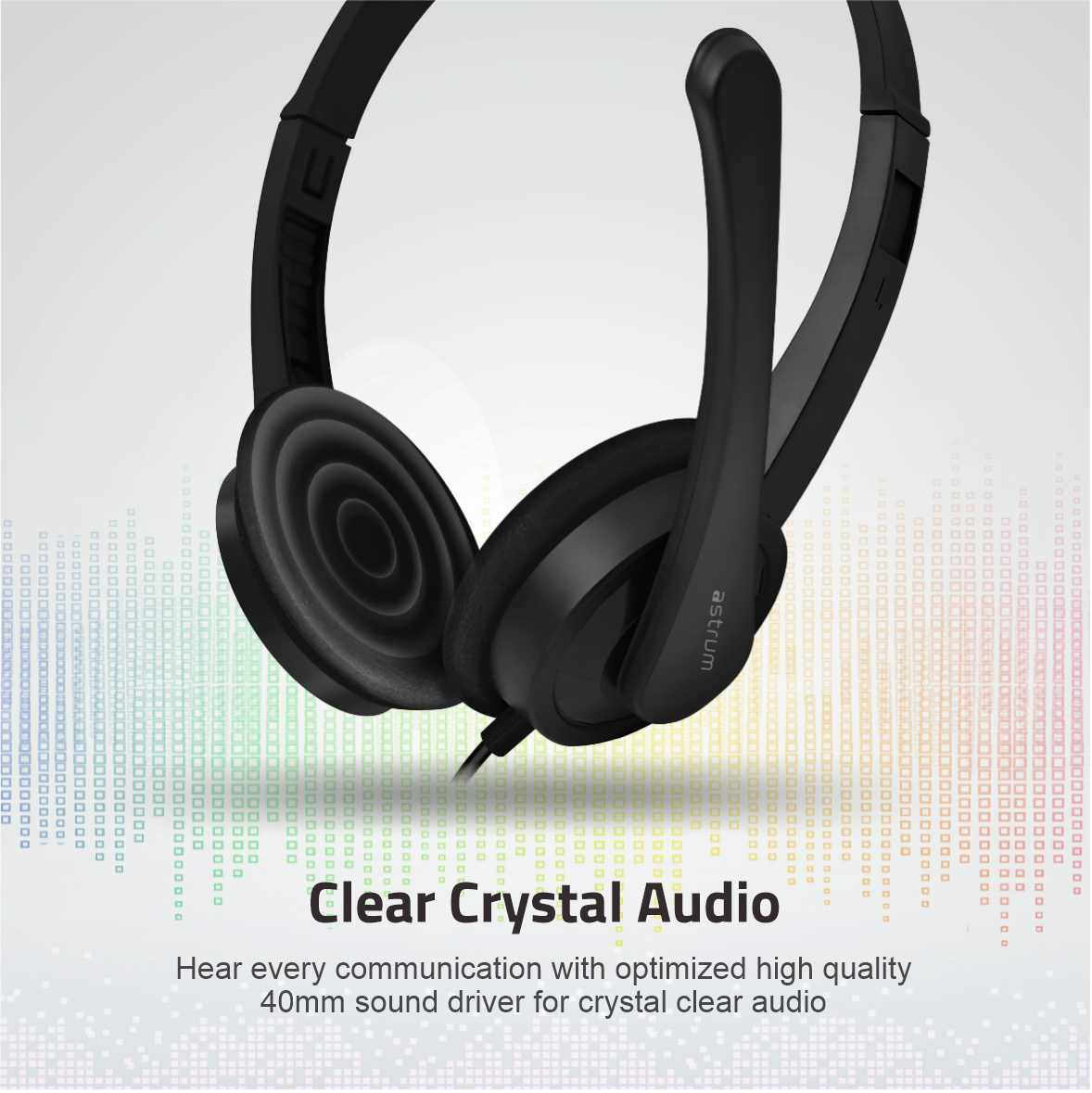On-Ear Wired USB Headset with Rotating Mic for Chat & Gaming - HU640 - 1Pack