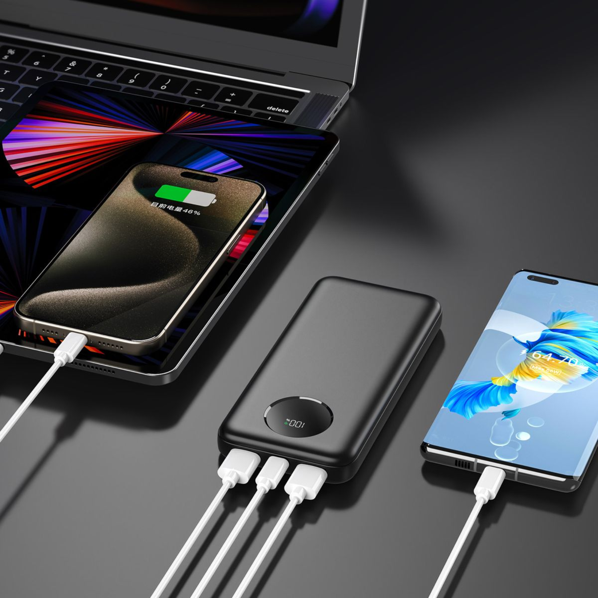 Slim Power Bank Dual USB Fast Charging PD20W 10000mAh 3A - PB165