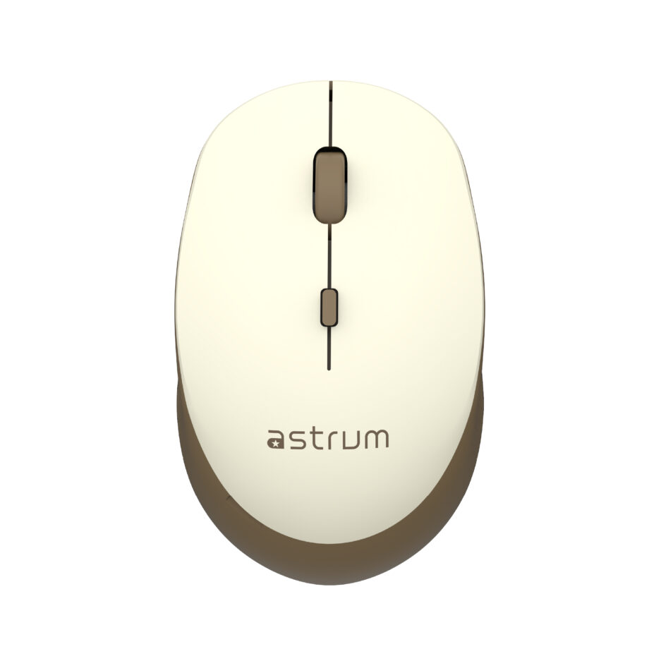 Wireless Optical Mouse -2.4GHz,1600DPI,4 Buttons, Silent Click - MW210 - Gold, Brown