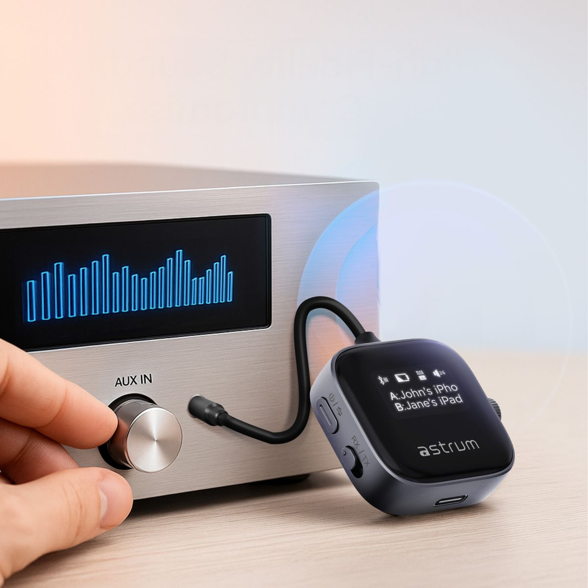 Multi-Device Wireless Audio Transmitter & Receiver, AUX - BT300