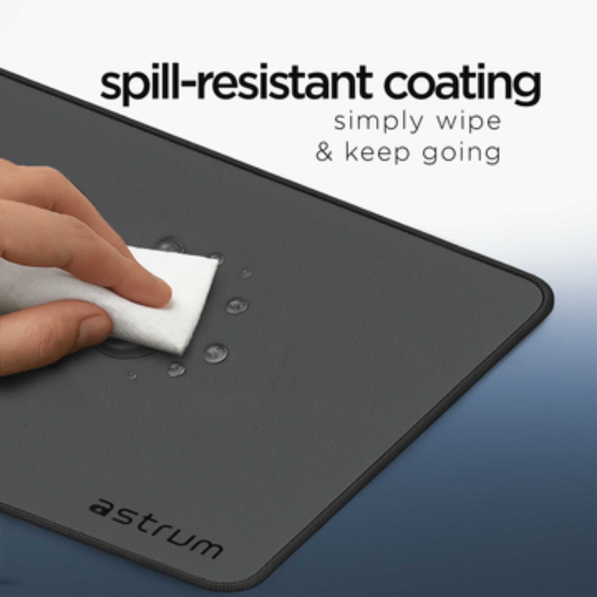 Large Desk Mat with Anti-Fray Stitched Edges & Rubber Base - MP730G