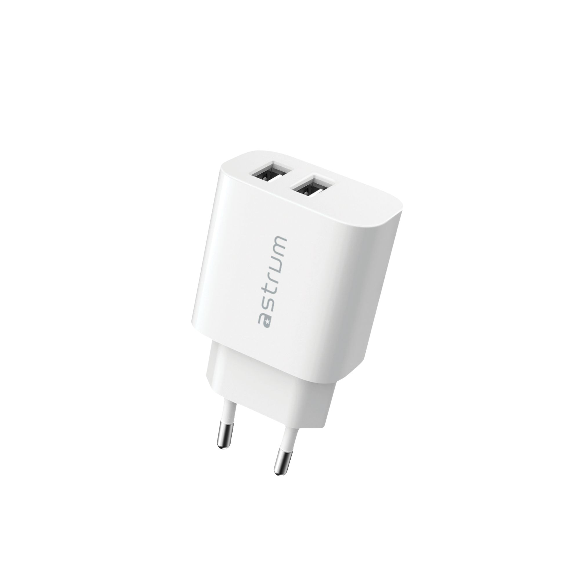 WATZ12D 12W WALL CHARGER 2 X USB-A WHT