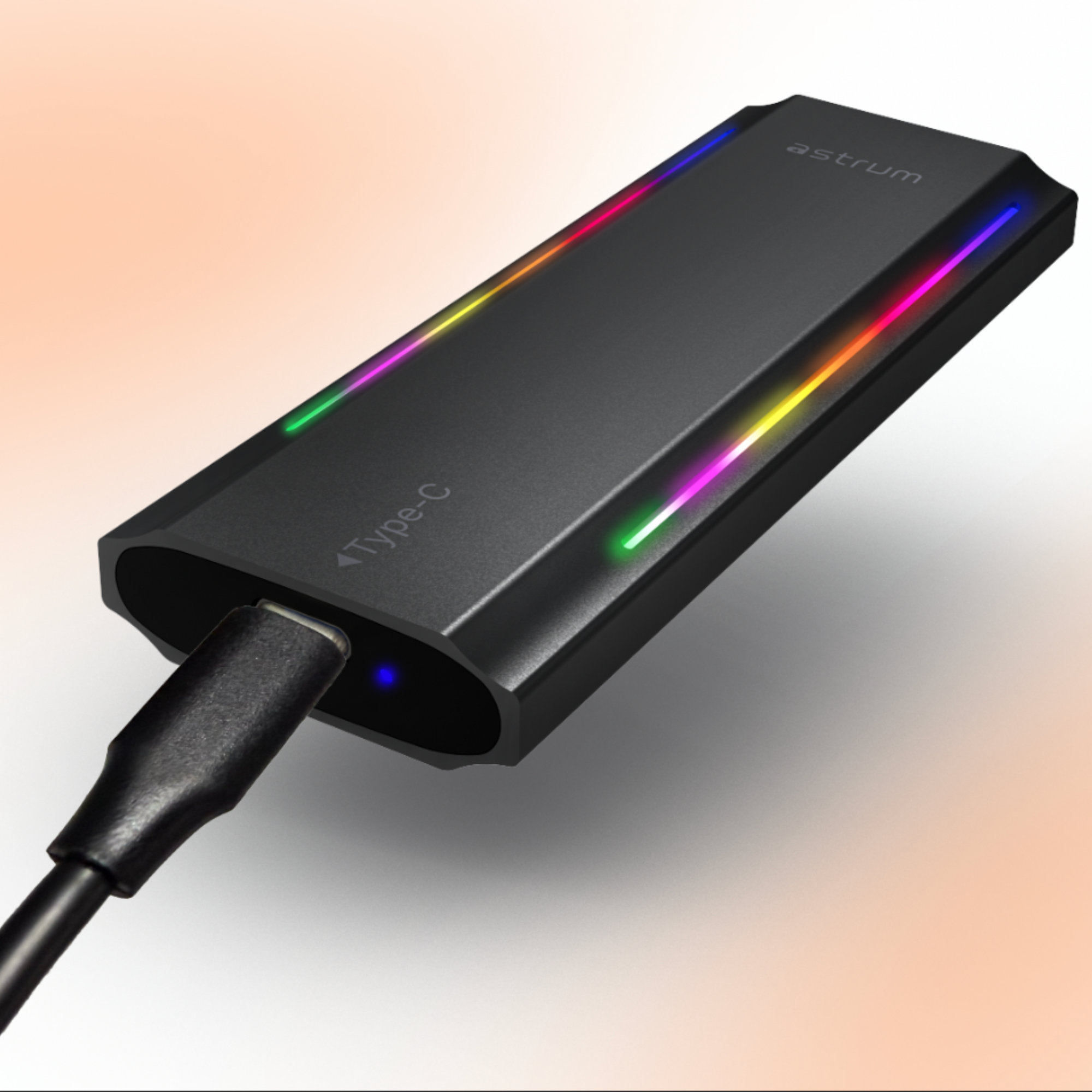 NVMe M.2 SSD PCIe & NGFF Enclosure, RGB, 10 Gbps Speed - ENP4310G