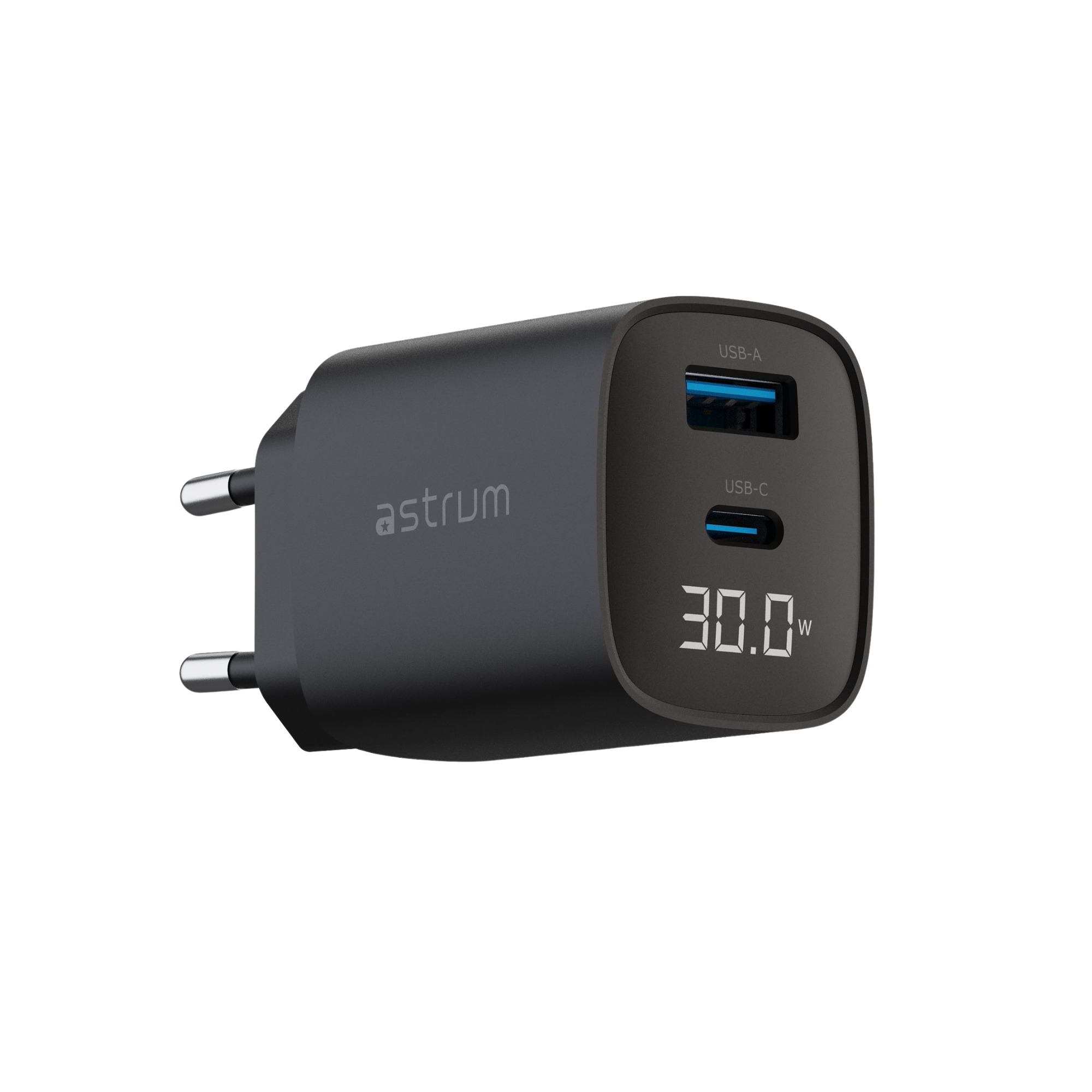 WATZ30L 30W PD WALL CHARGER USB-C LCD BK