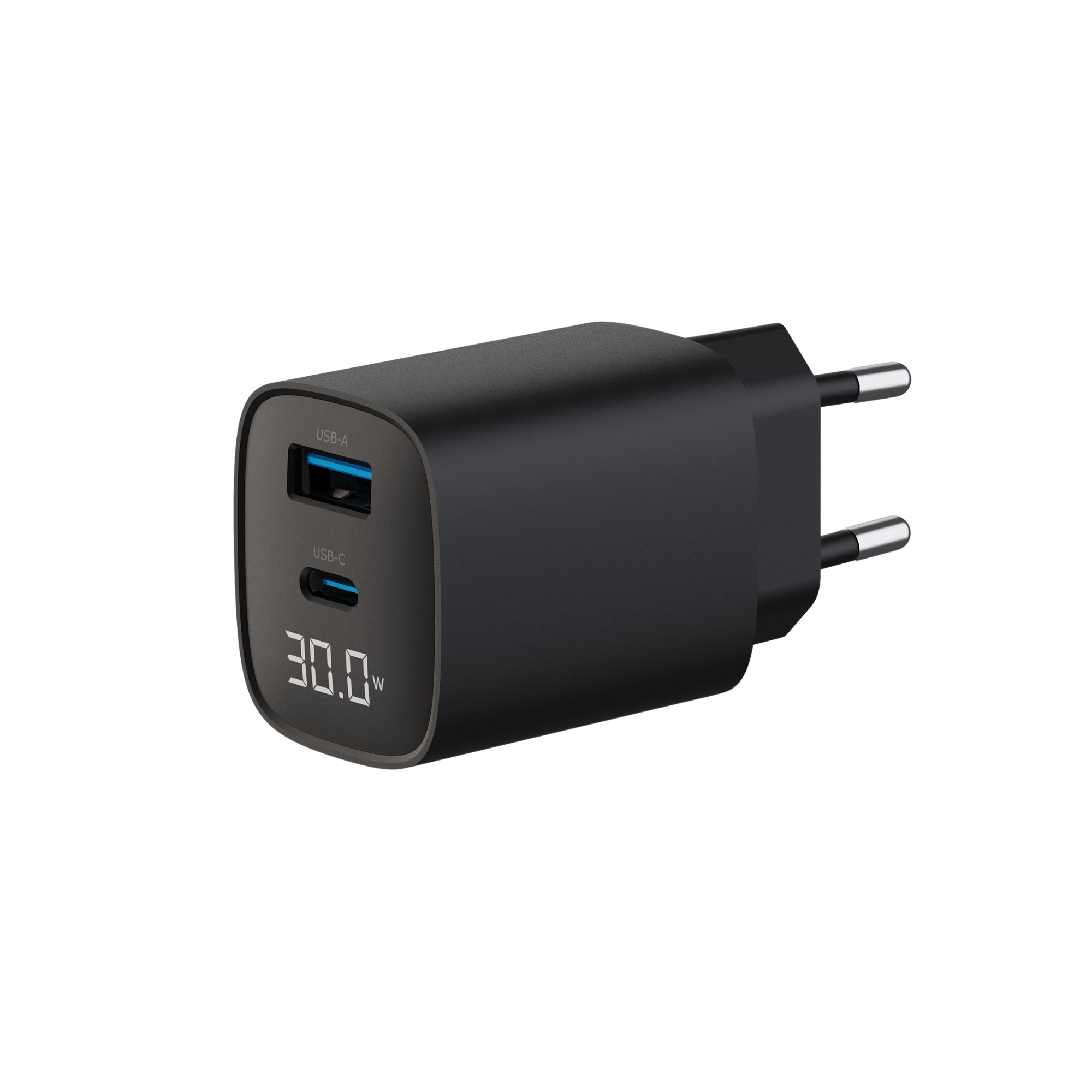 WATZ30L 30W PD WALL CHARGER USB-C LCD BK