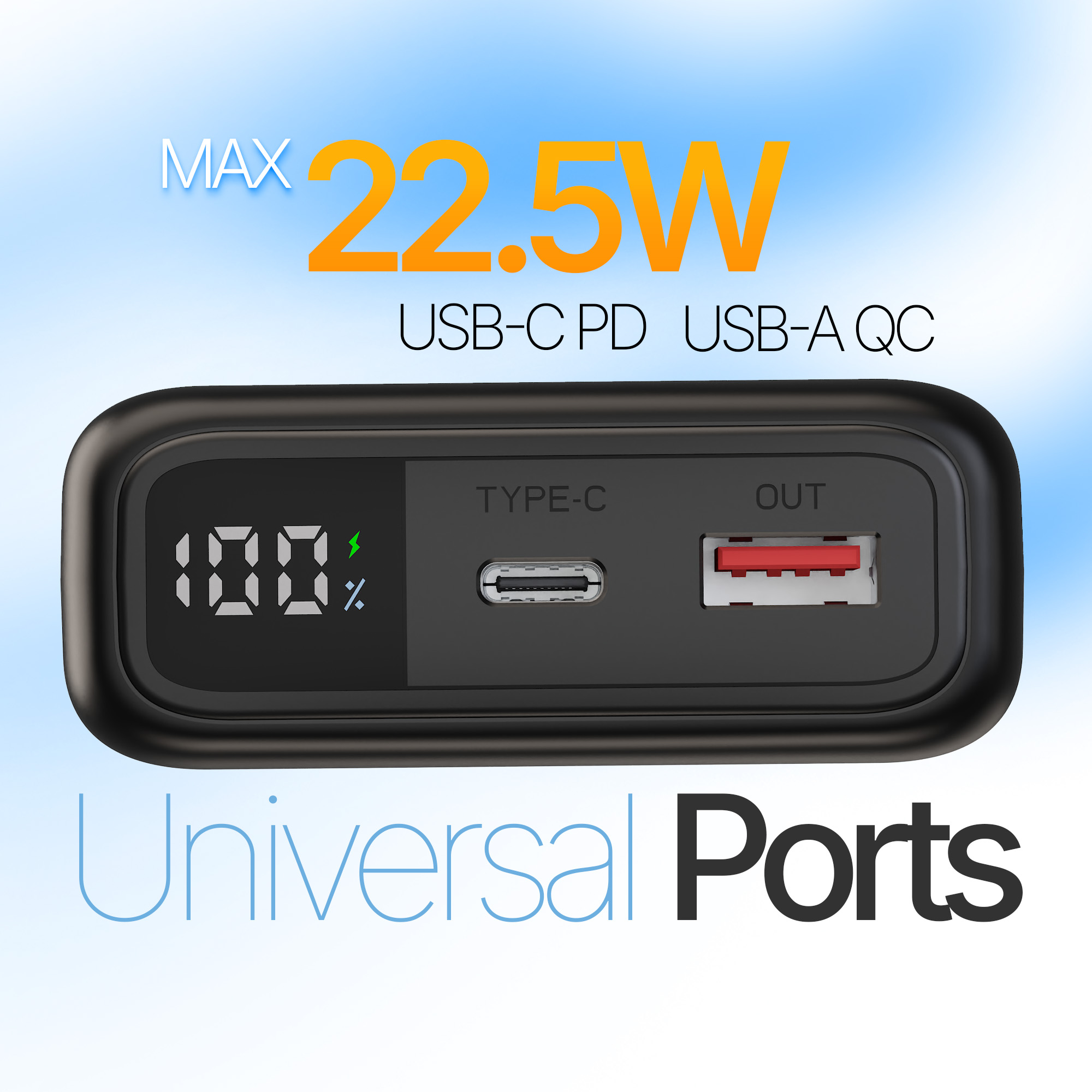 PB20P POWER BANK 20K MAH 22.5W PD1A 1C