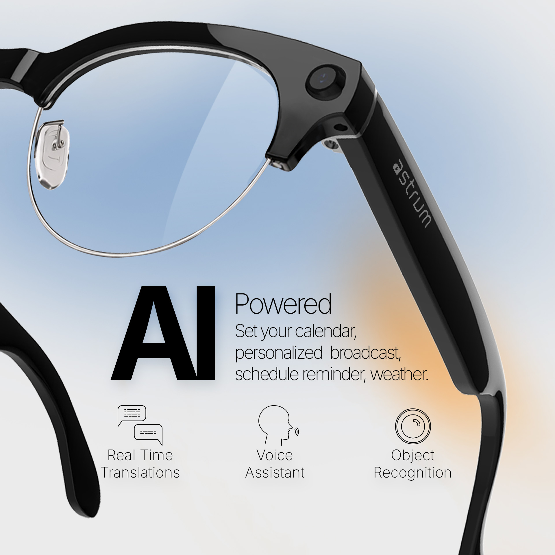 Astrum AI Smart Glasses 32MP Camera & Real-Time Translation- SG-V03H