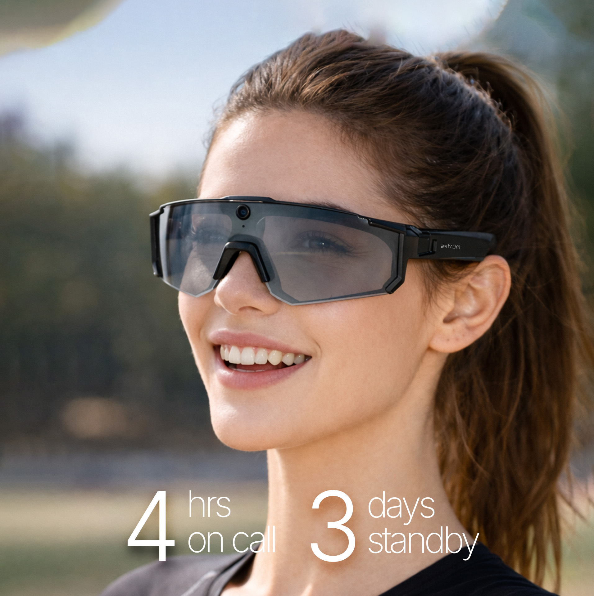 Astrum AI Sport Smart Glasses 32MP Camera IP65- SG-V06S White