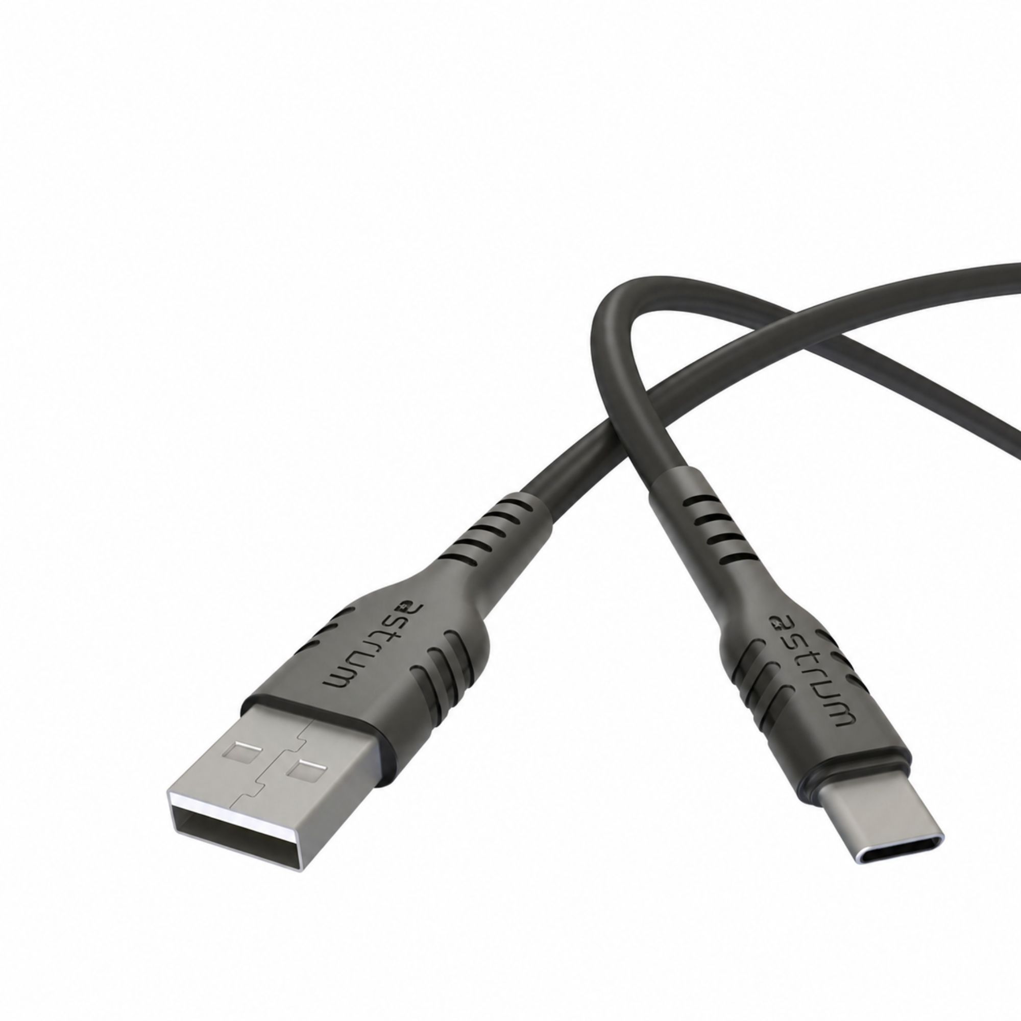 Astrum USB-A to USB-C Cable Compatible with USB-C Devices 2m Black - UAC20