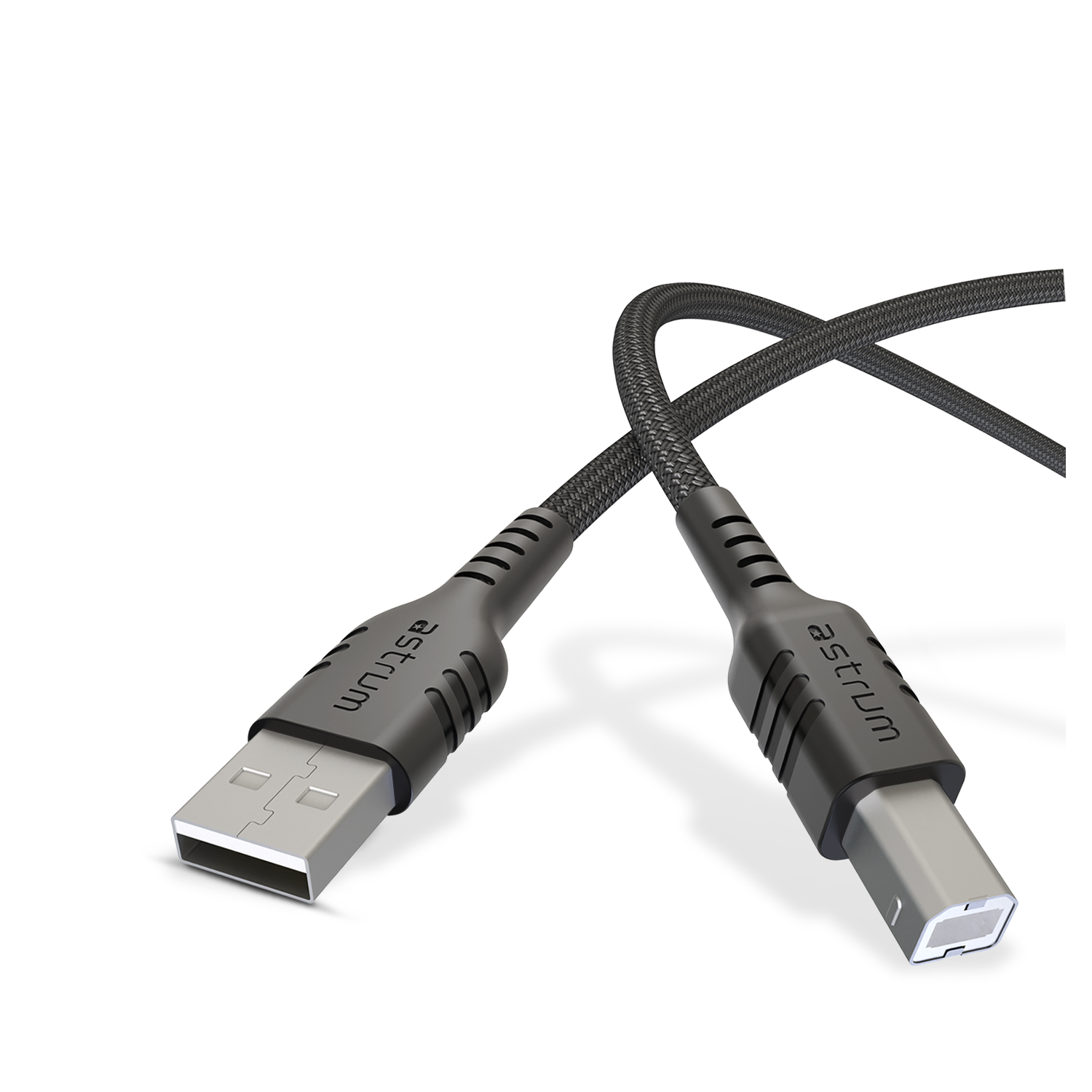 Astrum USB 2.0 Braided Printer Cable, USB-A to USB-B 480Mbps, 1.5m – UAB20B