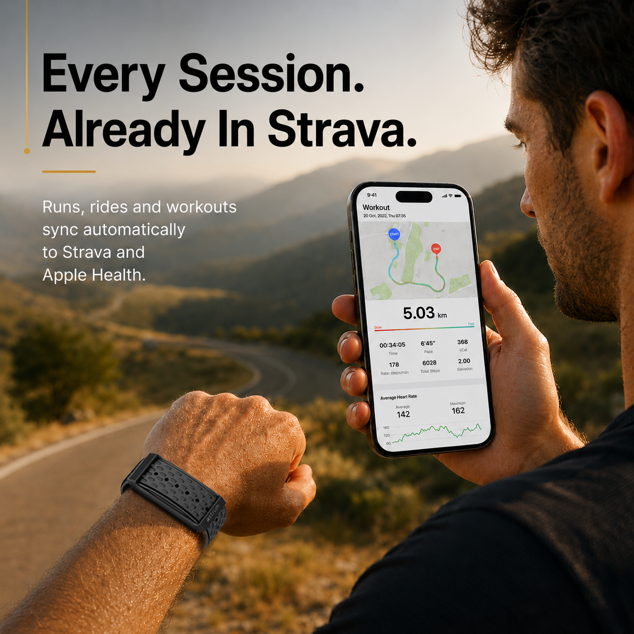 Astrum Fitness Band, 45-Day Battery, Strava, 121 Sports, Silicone - SB100N