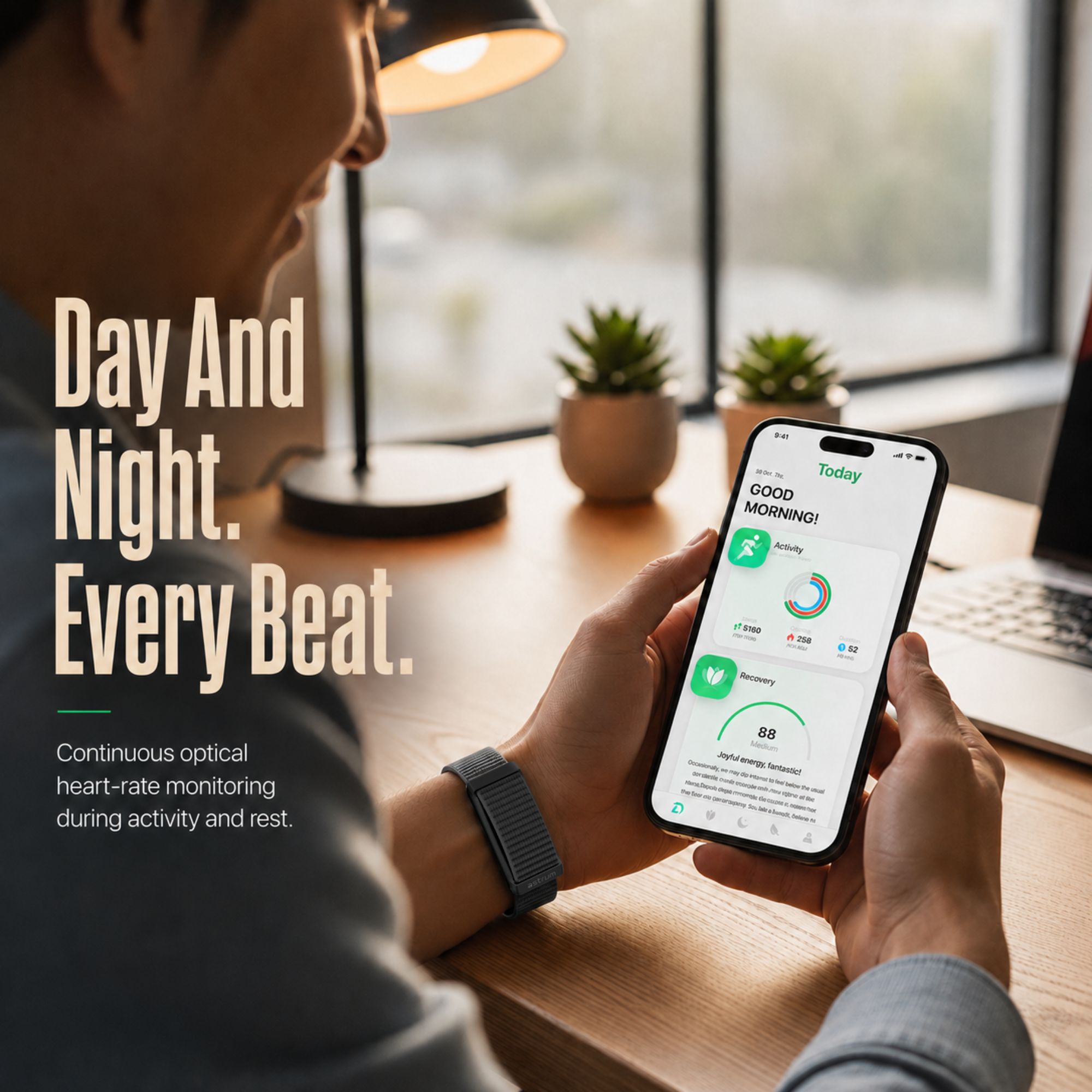 Astrum Smart Fitness Band, 45-Day Battery, Sleep & SpO2, Fabric - SB100N